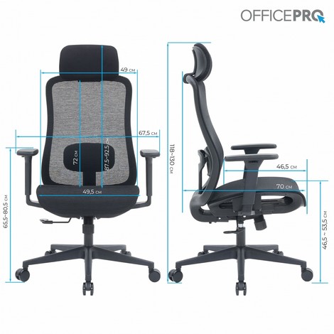 Офисное кресло Officepro Wave OC670-B-B-B Black - №19