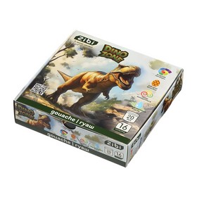 Гуашь DINO 16 цветов х 20мл, в карт.коробке