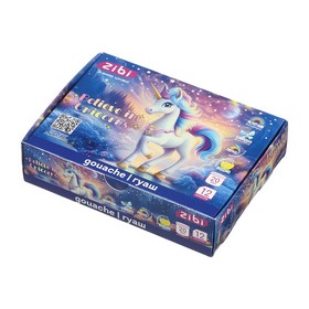 Гуашь UNICORN 12 цветов х 20мл, в карт.коробке