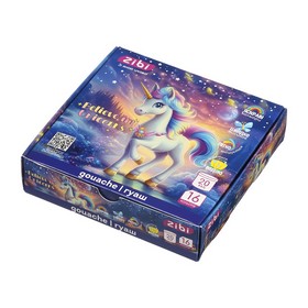 Гуашь UNICORN 16 цветов х 20мл, в карт.коробке