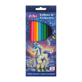 Карандаши цветные, 12 цветов, UNICORN