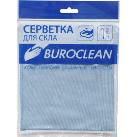 Салфетка микрофибра Buroclean для стекла и зеркал