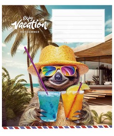 Зошит учнівський, 12арк., у клітинку, ВД-лак, Школярик, Cool vacation