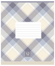 Зошит учнівський, 12арк., у клітинку, ВД-лак, Школярик, Plaid pattern