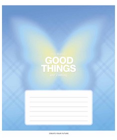Зошит учнівський, 12арк., у клітинку, виб.УФ-лак, Школярик, Good things