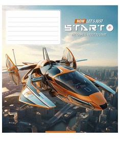 Зошит учнівський, 12арк., у лінію, ВД-лак, Школярик, Let's start