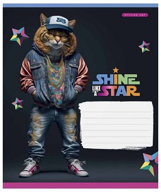 Зошит учнівський, 18арк., у клітинку, виб.УФ-лак, Школярик, Dance star