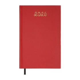 Щоденник датов. 2026 OPTIMAL, A5, червоний, бум вініл