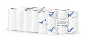  Бумага туал. целлюлозная 30м, на гильзе, 2-х сл., белый PAPERO
